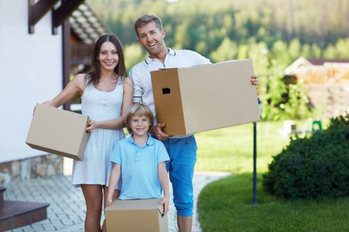 Packed portable storage container for Gideapark homes